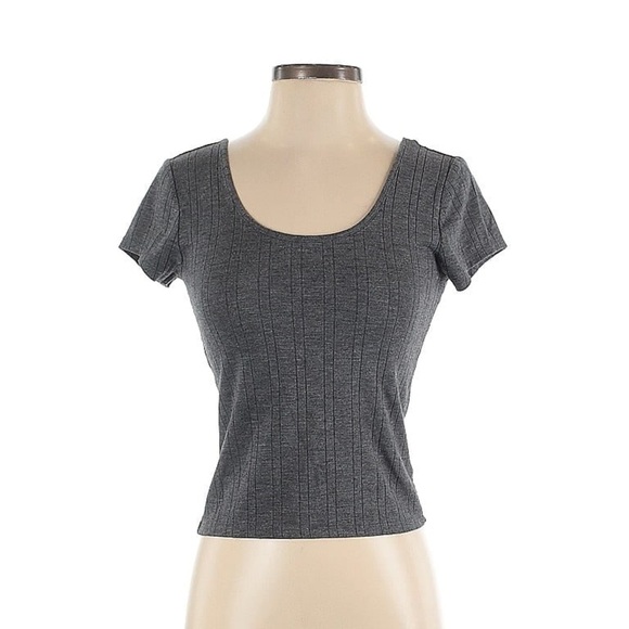 Prince & Fox Tops - Prince & Fox Gray Ribbed Women's Top